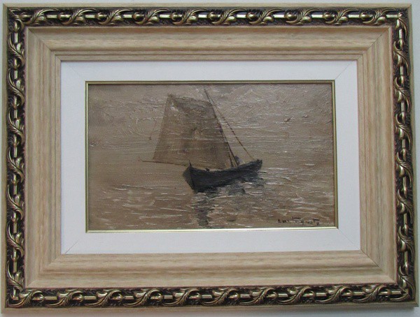 CASTAGNETO, o.s.m. "Marinha", medindo:17 x 28 cm. A.c.i.d