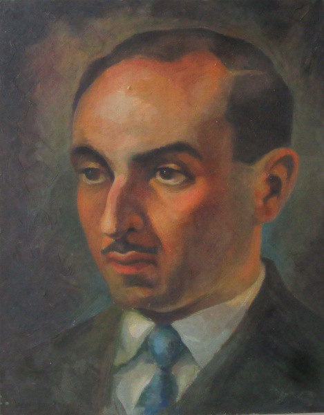 Pedro Weingärtner, o.s.t "Figura masculina", medindo: 50 x 39 cm. A.c.i.d - SEM MOLDURA