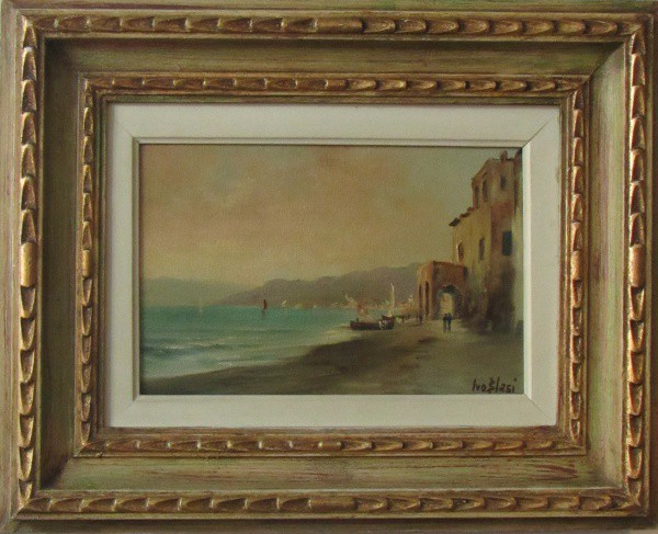 IVO BLASI, o.s.t. "Marinha", medindo: 20 x 30 cm. Datado de 87. A.c.i.d e no verso