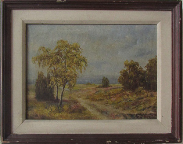 MARIO ZANINI, o.s.t. "Paisagem", medindo: 22 x 30 cm. A.c.i.d