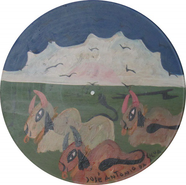 JOSÉ ANTONIO DA SILVA, o.s.vinil. "Bois", medindo: 30 x 30 cm circunferência. Assinado - SEM