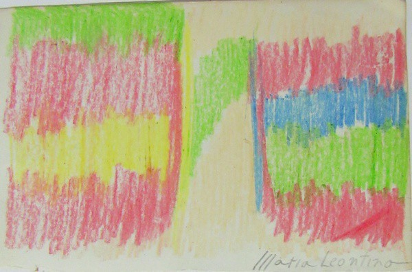 MARIA LEONTINA, t.m. "Abstrato", medindo: 17,4 x 26,9 cm. A.c.i.d. - SEM MOLDURA