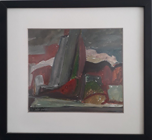 Wega Nery, Barco - Óleo sobre Cartão - Med. 22 x 19 cm