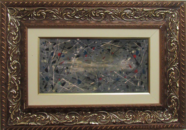 ATRIBUÍDO A BANDEIRA, o.s. cartão. "Abstrato", medindo: 17,5 x 35 cm. Datado de 1959. A.c.i.