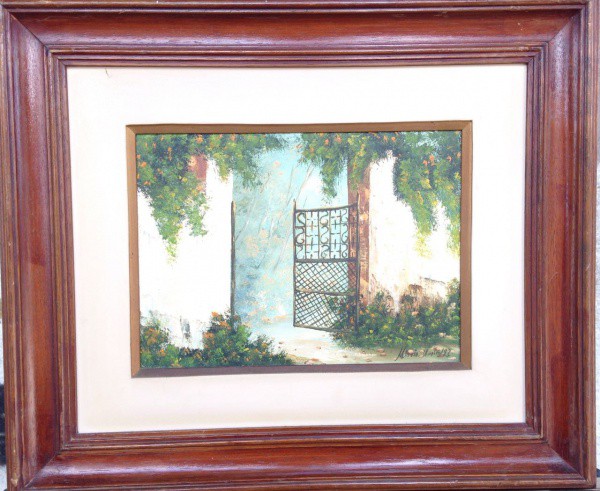 MARCIO OLIVEIRA - "Portão" O.S.T, A.C.I.D e datado de 1992. Med  24x34 cm.