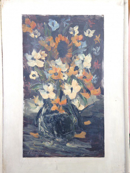 A.CONDE - "Flores" O.S.E, A.C.I.E. Med 42x24 cm.