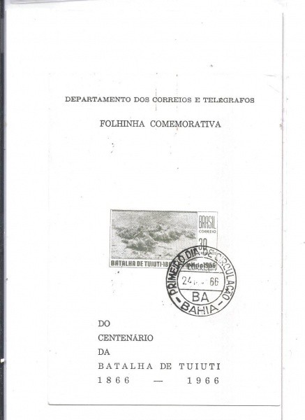 ENVELOPE NÃO OFICIAL - 1966