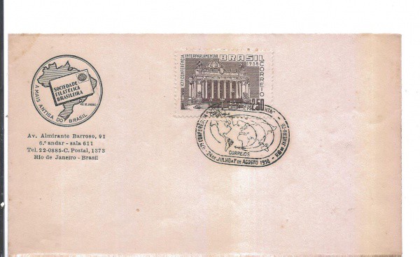 ENVELOPE NÃO OFICIAL - 1958