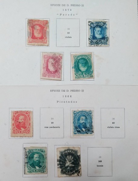 BRASIL - ANTIGOS SELOS "EFÍGIE DE D. PEDRO II".