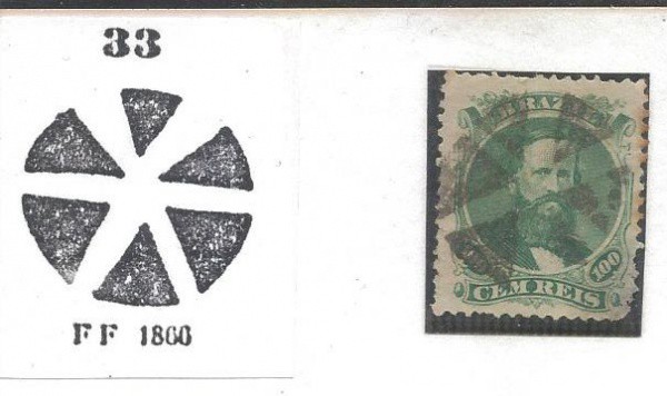 CA003= CARIMBOS DO IMPERIO - CATALOGO PAULO AYRES - N 33 - FF 1866