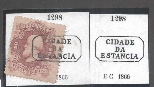 CA040= CARIMBOS DO IMPERIO - CATALOGO PAULO AYRES - N 1298 - EG 1866