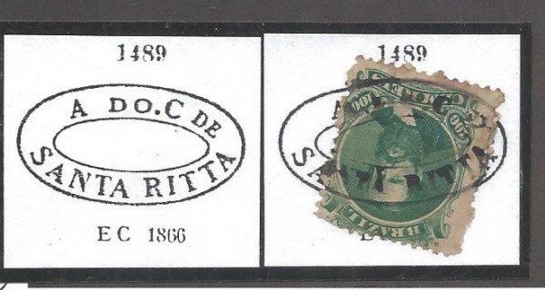 CA067= CARIMBOS DO IMPERIO - CATALOGO PAULO AYRES - N 1489 - EC 1866
