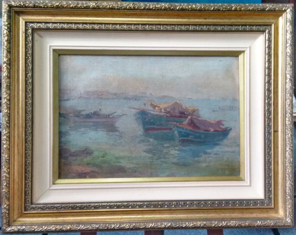 Garcia Bento, Marinha, OST 24 x 35 cm, (com moldura 42 x 53 cm) ACIE