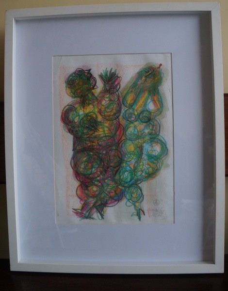 Rapoport, Técnica Mista 41 x 29 cm (com moldura envidraçada 65 x 52 cm) Assinada