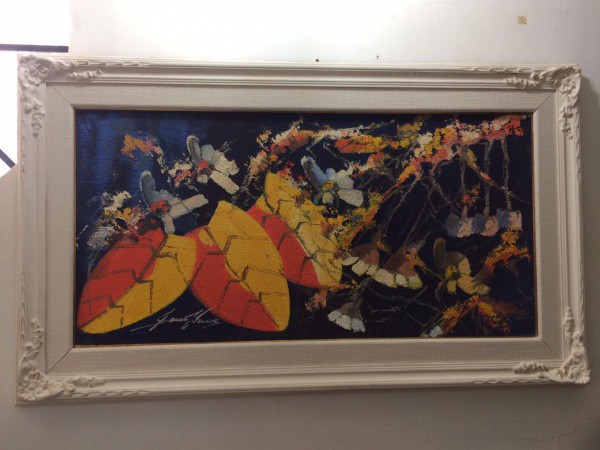 Sansão Pereira, Flores, OST 60 x 120 cm (com Moldura 89 x 149 cm) ACID