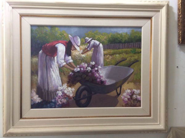 Manoel Costa, Florista com Carrinho, OST 60 x 80 cm (com Moldura 98 x 108 cm) ACID