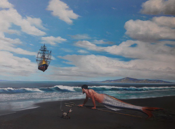 Iri Vilela, OST, 80 x 100 cm, ACID, 2016, `A Preocupação de Tritão`. Pintor e desenhista autodidata,