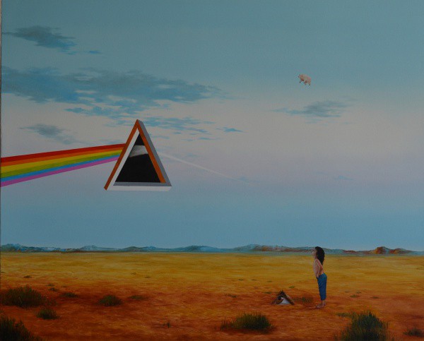 Iri Vilela, OST, 80 x 100 cm, ACID, 2016, `Uma Visão Pink Floydiana`. Pintor e desenhista autodidata