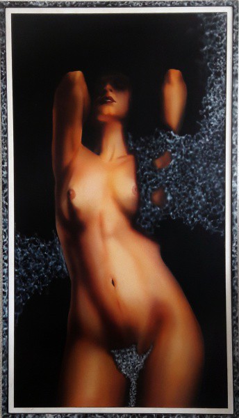 Iri Vilela, OST, 60 x 110 cm, ACID, 2002, "A Santinha". O professor e artista plástico Iri H