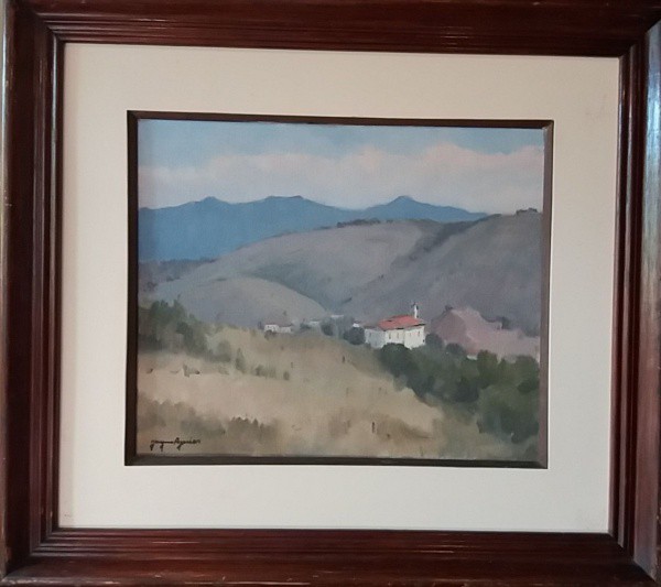 Jaime Aguiar, OSTCE, 46 x 53 cm (medindo 65 x 73 cm com moldura), ACIE. O artista nasceu no Rio de J