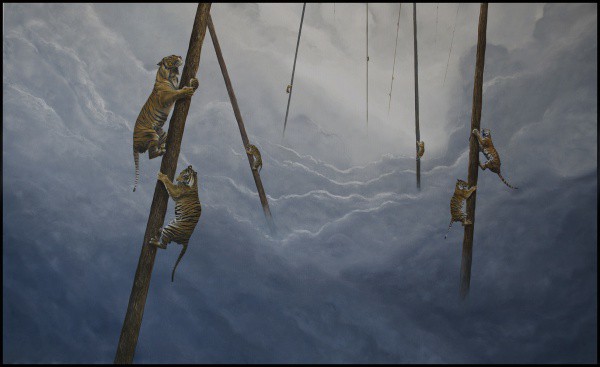 Iri Vilela, OST, 120 x 160 cm, ACID, 2016, Um Tigre, Dois Tigres, Três Tigres. Pintor e desenhista