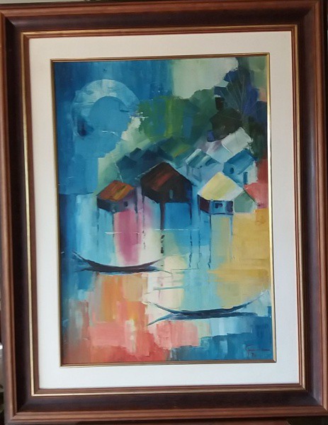 Ronaldo Gouvêa, OST, 70 x 50 cm (com excelente moldura, medindo 95 x 75 cm), ACID, 1976. Artista par