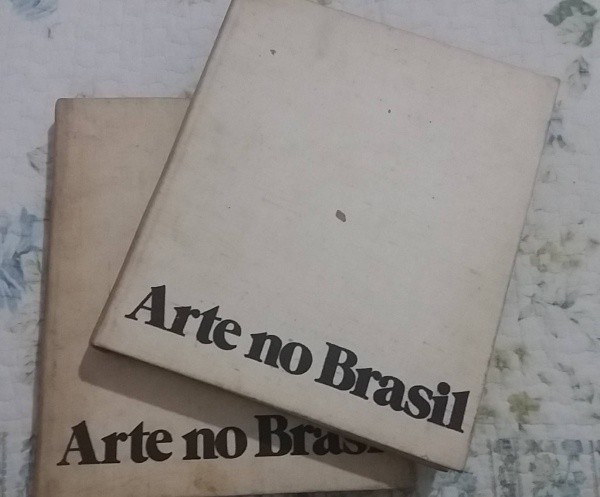 Livro de Artes, Arte no Brasil, Abril Cultural, 2 volumes (1111 pág.), 1979, capa em linho, fartamen