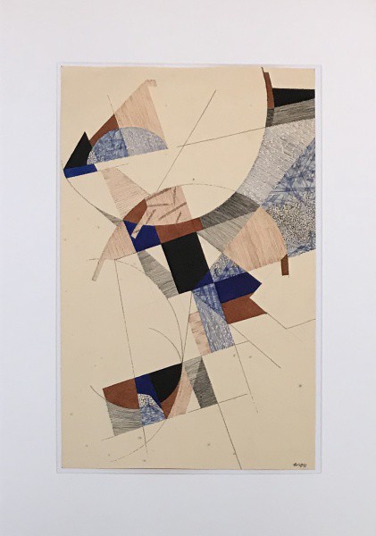 BRAZ DIAS -  Nanquim e guache sobre papel - 1958 -  Tamanho: 39 x 25 cm. Montada com paspatur vazado