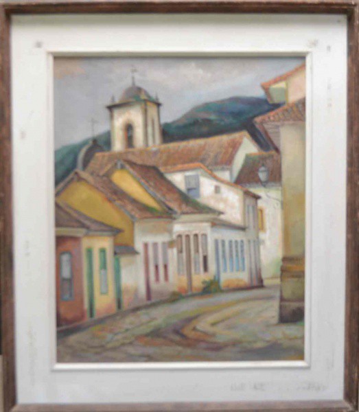 Omar Pellegatta - Paraty - Óleo sobre Tela - 73x60 - Com Moldura - Sem Assinatura - Participou do 45