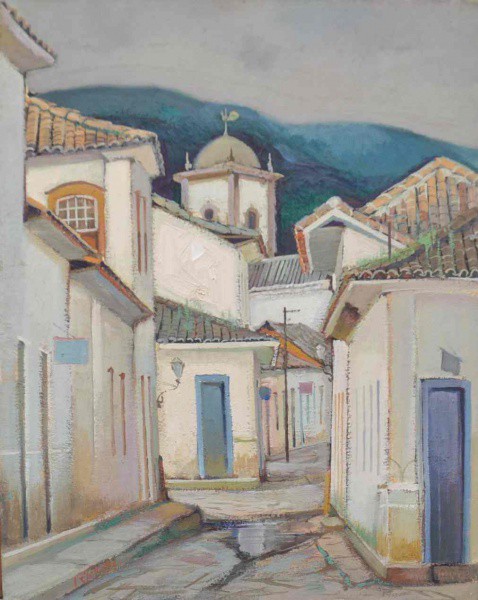 Omar Pellegatta - Casario - Óleo sobre Tela - 40x50 - Sem Moldura - Acid