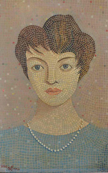 S.Faro - Figura Feminina - Óleo sobre Placa - 48x30 - Sem Moldura - Acie