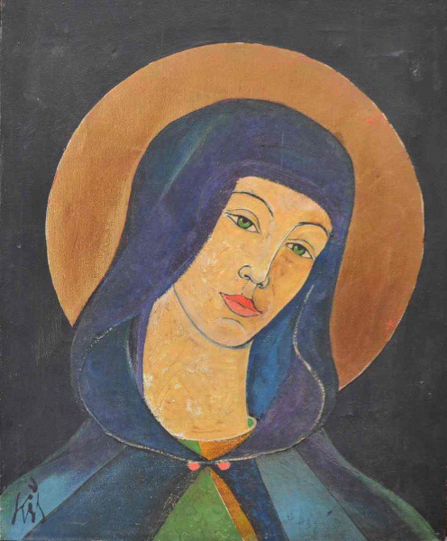 Carlos Kis - Santa - Óleo sobre Tela - 50x40 - Sem Moldura - Acid