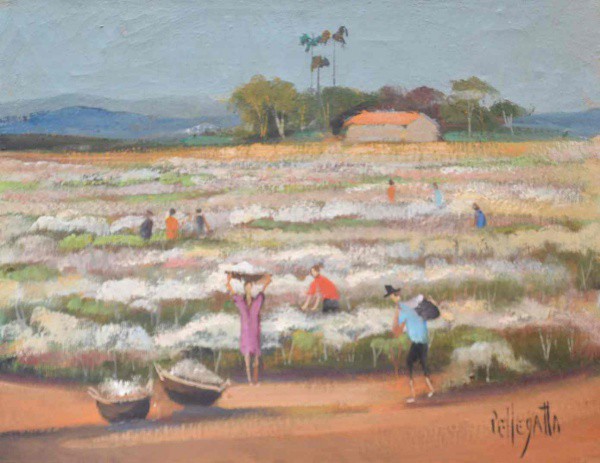 Omar Pellegatta - Colheita - Óleo sobre Tela - 27x35 - Sem Moldura - Acid