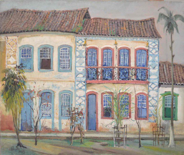 Omar Pellegatta - Paraty - Óleo sobre Tela - 55x46 - Sem Moldura - Acie