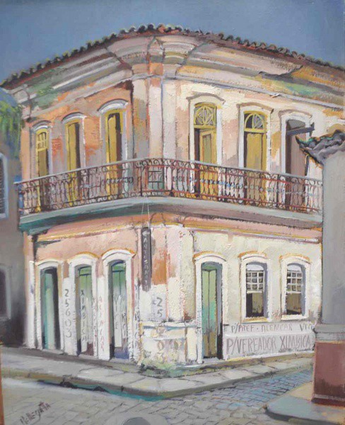 Omar Pellegatta - Casario - Óleo sobre Tela - 50x40 - Sem Moldura - Acie