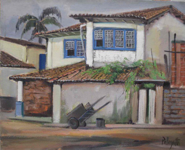 Omar Pellegatta - Casario - Óleo sobre Tela - 40x50 - Sem Moldura - Acid