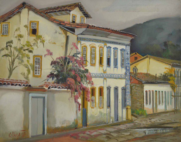 Omar Pellegatta - Casario - Óleo sobre Tela - 40x50 - Sem Moldura - Acie