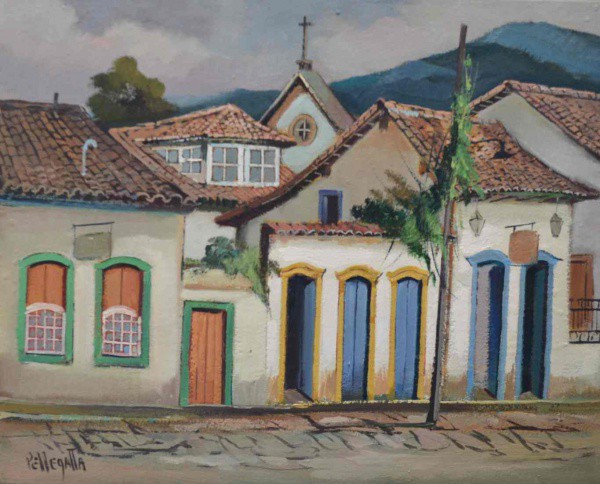 Omar Pellegatta - Casario - Óleo sobre Tela - 40x50 - Sem Moldura - Acid