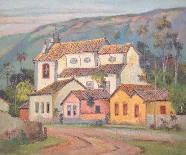 Omar Pellegatta - Casario - Óleo sobre Tela - 46x55 - Sem Moldura - Acie