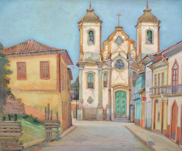 Omar Pellegatta - Casario - Óleo sobre Tela - 46x55 - Sem Moldura - Acie
