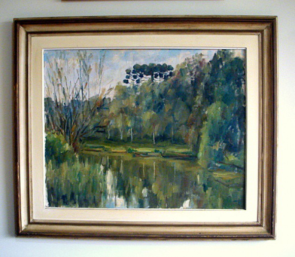 Quadro Oleo s/ tela do famoso Artista  Paranaense RICARDO KRIEGER  (1949 - 1991) - em Óleo s/tela  -