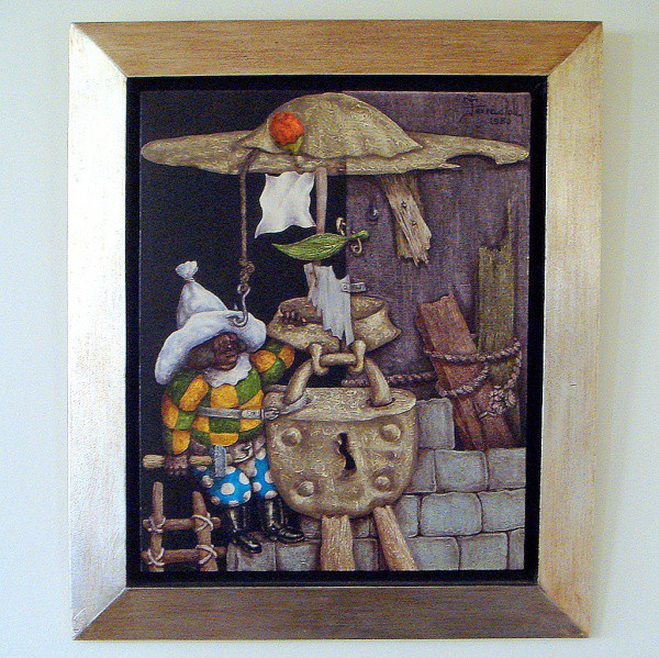 Quadro OST - Artista FERRACIOLLI - Título  D.QUIXOTE - 1980 - medidas 50 x 40