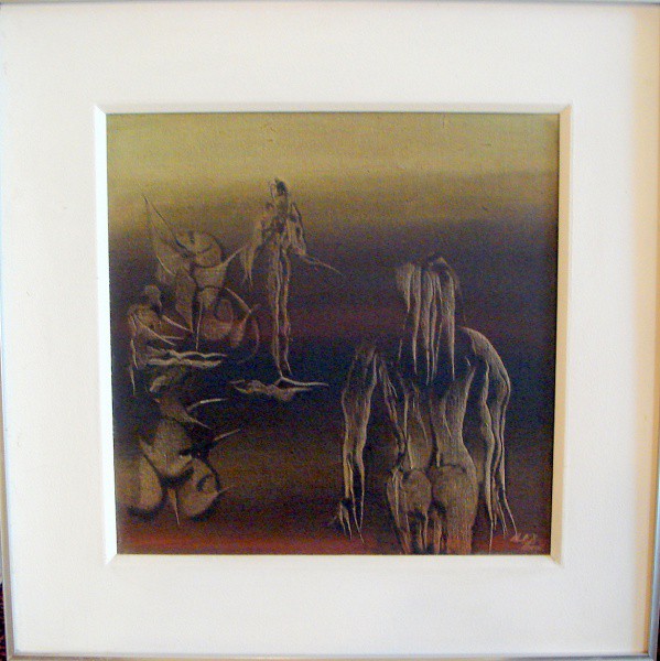 Quadro OST Artista ALEX TERUZ  - Ano 1980 - Medidas 50 X 40  - Emoldurado.