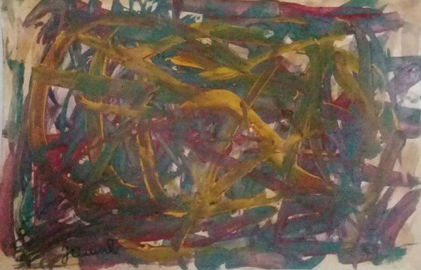 Jorge Guinle, T.M."Abstrato", medidas 34 x 49 cm. A.C.I.D. Datado de 79. sem moldura