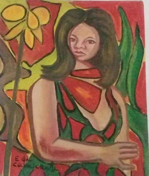 E. Di Cavalcanti, T.M."Figura feminina", medidas 20,5 x 17 cm.A.C.I.E. SEM MOLDURA