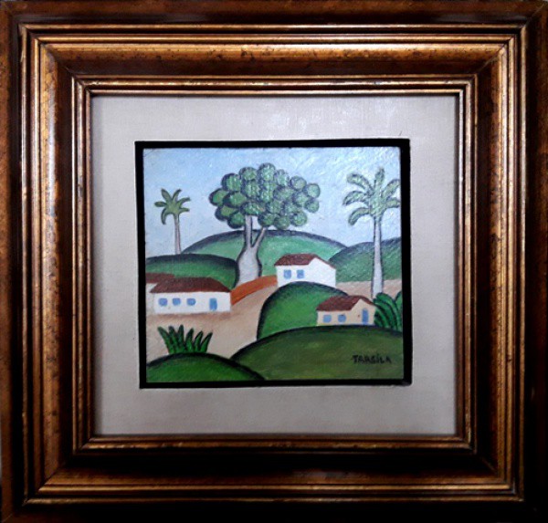 TARSILA, ÓLEO SOBRE CARTÃO. 16 X 14 cm.
