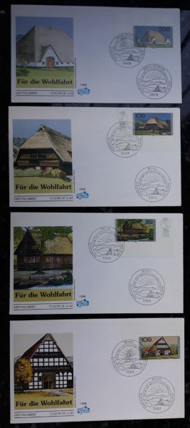 4 ENVELOPES ESTRANGEIROS - TEMA CASAS - ALEMANHA