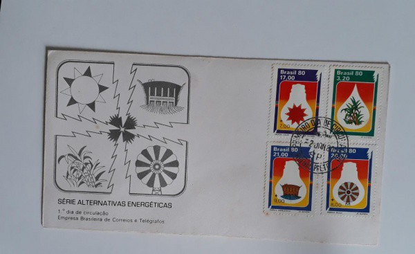 ENVELOPE - BRASIL - CARIMBO 1 DIA - 1980