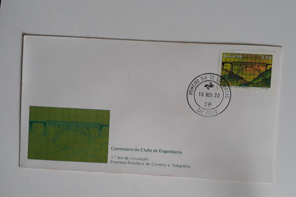 ENVELOPE - BRASIL - CARIMBO 1 DIA - 1980
