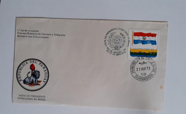 ENVELOPE - BRASIL - CARIMBO COMEMORATIVO + 1 DIA - 1973